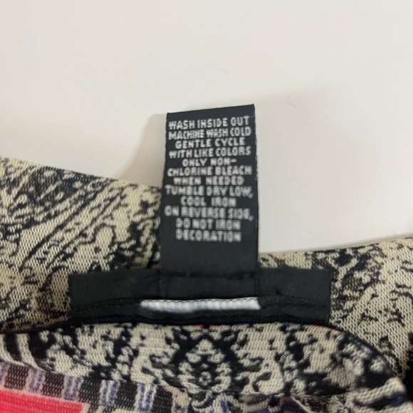 Alfani Semi Sheer Nylon Mesh Paisley Studded Elastic Waist Tunic Large - Picture 9 of 9